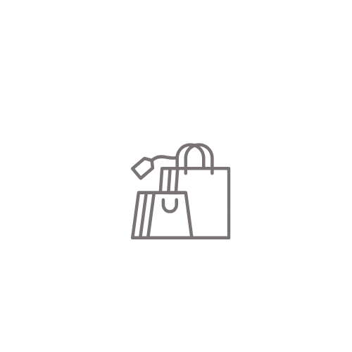 grey and pink modern icons bags retail logo